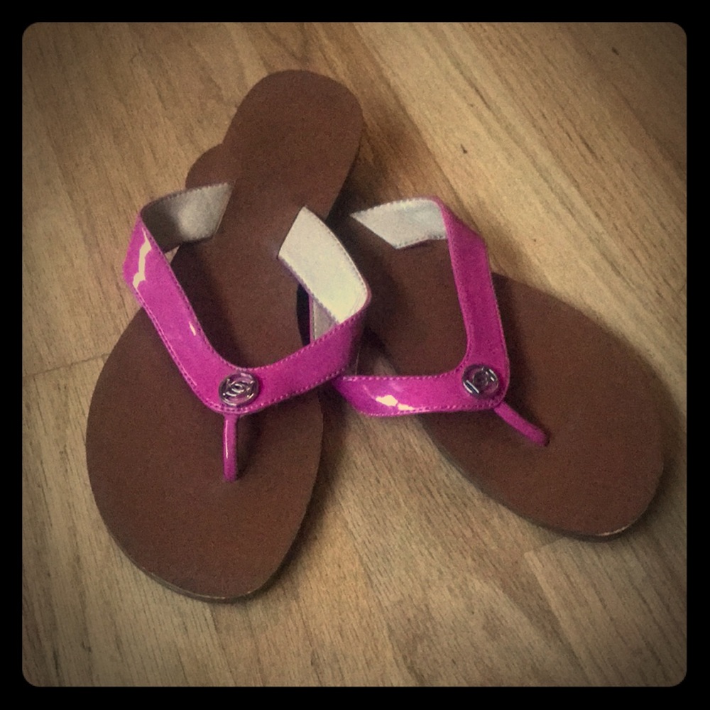 Bebe pink strap sandals US 7